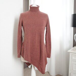 Magaschoni Burgundy 100% Cashmere Turtleneck Tunic Size Small